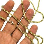 10K Diamond Cut Gold HOLLOW FRANCO Chain - 32 Inches Long 3MM Wide 3