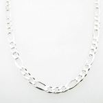 Silver Figaro link chain Necklace BDC93 1