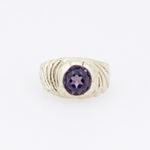 10k Yellow Gold Syntetic purple love gemstone ring ajr11 Size: 2 3