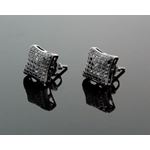 Sterling Silver Unisex Fashion Hand Set Stud Earrings ME0217 1