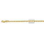 14K Yellow Gold 2.3mm wide Diamond Cut Cable Link Chain with Lobster Clasp 1