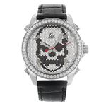 Jacob Co. Black Band Five Time Zone Skull Dial 5.0