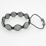 Black Greek style medusa string bracelet beaded macrame jewelry fashion bead 3