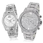 Matching His And Hers Watches: Iced Out Diamond Wa
