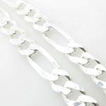 Silver Figaro link chain Necklace BDC78 3