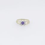 10k Yellow Gold Syntetic blue gemstone ring ajr65 Size: 8 3