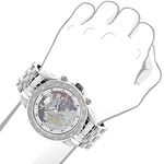 Luxurman Mens Diamond Watch 0.2ct Color Worldmap Multicolor Stones on the Face 3