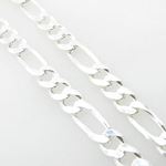 Silver Figaro link chain Necklace BDC92 3