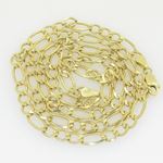 10K Yellow Gold figaro open link chain GC87 1