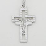 Brick set jesus crucifix pendant SB47 34mm tall and 17mm wide 3