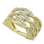 10K Yellow Gold womens designer lace ring ASVJ7 1