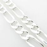 Silver Figaro link chain Necklace BDC79 3