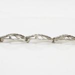 Women silver fancy link bracelet SB3 7.25 inches long and 9mm wide 3