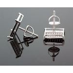 .925 Sterling Silver White Square White Crystal Micro Pave Unisex Mens Stud Earrings 3