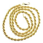 10K Yellow SOLID Gold Rope Chain Necklace 5MM wide 1