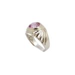 10k Yellow Gold Syntetic red gemstone ring ajjr83 Size: 2 1
