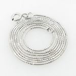 Ladies .925 Italian Sterling Silver Snake Link Chain Length - 18 inches Width - 1mm 1