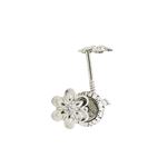 14K White gold Fancy flower cz stud earrings for Children/Kids web183 1