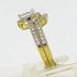 10K Yellow Gold womens wedding band engagement ring ASVJ62 3