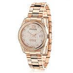 Rose Gold Plated Real Diamond Watch For Women 1.5C