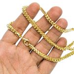 14K YELLOW Gold SOLID FRANCO Chain - 26 Inches Long 4.2MM Wide 3