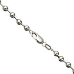 14K WHITE Gold SOLID BALL Chain - 32 Inches Long 5MM Wide 1