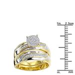 10K Gold Affordable Diamond Engagement Ring Wedd-3