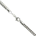 10K WHITE Gold HOLLOW FRANCO Chain - 24 Inches Long 3.7MM Wide 1