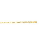 14K Yellow Gold 4.5mm wide Diamond Cut Alternate 3 1 Classic Figaro Chain with Lobster Clasp 1