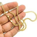 14K YELLOW Gold HOLLOW FRANCO Chain - 22 Inches Long 3MM Wide 3