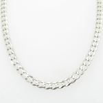 Mens White-Gold Cuban Link Chain Length - 22 inches Width - 3mm 3