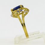 10K Yellow Gold womens heart gemstone ring ASVJ15 3