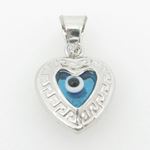 womens bp136 kabbalah evil eye .925 Sterling Silver good luck charm pendant 1