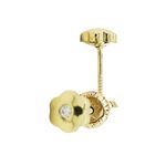 14K Yellow gold Flower cz stud earrings for Children/Kids web192 1