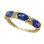 10K Yellow Gold womens gemstone ring ASVJ11 1