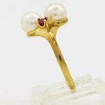 10K Yellow Gold womens synthetic pear ring ASVJ40 3