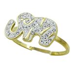 10K Yellow Gold womens elephant ring ASVJ27 1