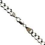 14K WHITE Gold SOLID ITALY CUBAN Chain - 20 Inches Long 5.8MM Wide 1