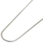 "14K White gold smooth cut franco link chain 20"" Long 1MM Wide MLC26 1"