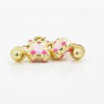 14K Yellow gold Panda cz chandelier earrings for Children/Kids web370 3