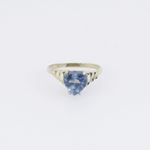 10k Yellow Gold Syntetic blue gemstone ring ajr50 Size: 7.25 3