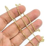 14K YELLOW Gold SOLID CABLE-DIA CUT Chain - 20 Inches Long 2.4MM Wide 3