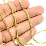 "10K YELLOW Gold FRANCO HOLLOW CHAIN - 24"" Long 1.90MM Wide 3"