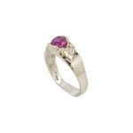 10k Yellow Gold Syntetic red gemstone ring ajjr68 Size: 3 1