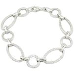Mens Sterling silver Round and oval link bracelet 1