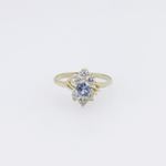 10k Yellow Gold Syntetic purple gemstone ring ajr33 Size: 8 3