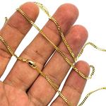 10K YELLOW Gold SOLID ITALY CUBAN Chain - 24 Inches Long 2MM Wide 3