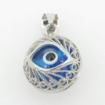 womens bp138 kabbalah evil eye .925 Sterling Silver good luck charm pendant 1