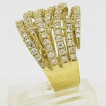 10K Yellow Gold womens designer lace ring ASVJ8 3