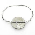 Ladies .925 Italian Sterling Silver white cross ball bracelet Diameter - 2.36 inches 3
